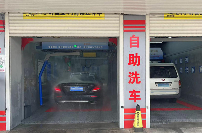 老客户回访之河北蔚县S-9018狮子座PLUS智能洗车机